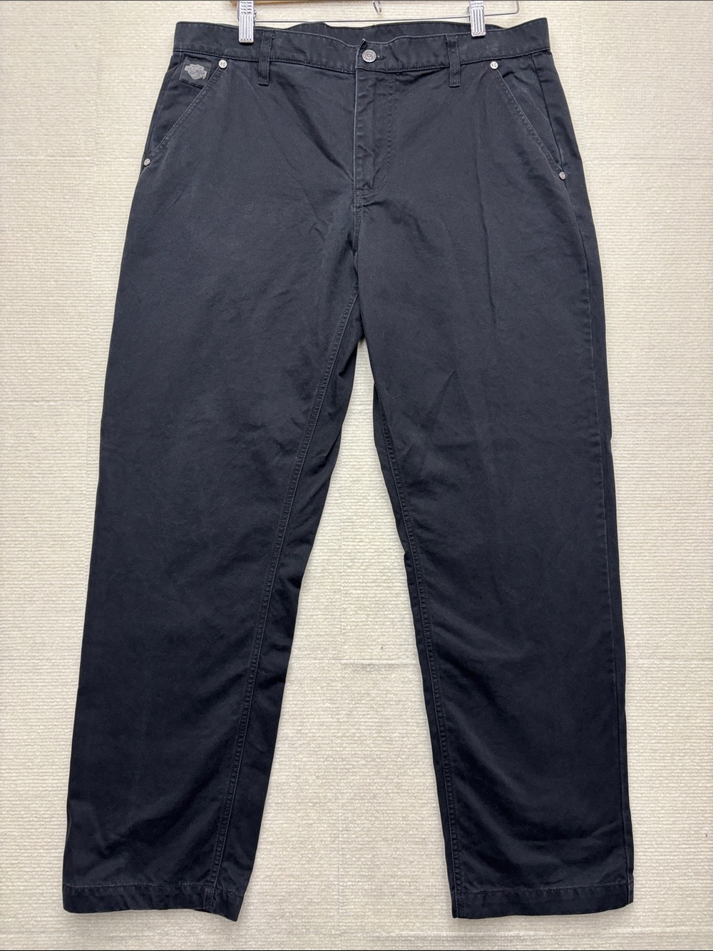 Harley Davidson | Men's Black Casual Pants - Classic Straight Fit 36X32